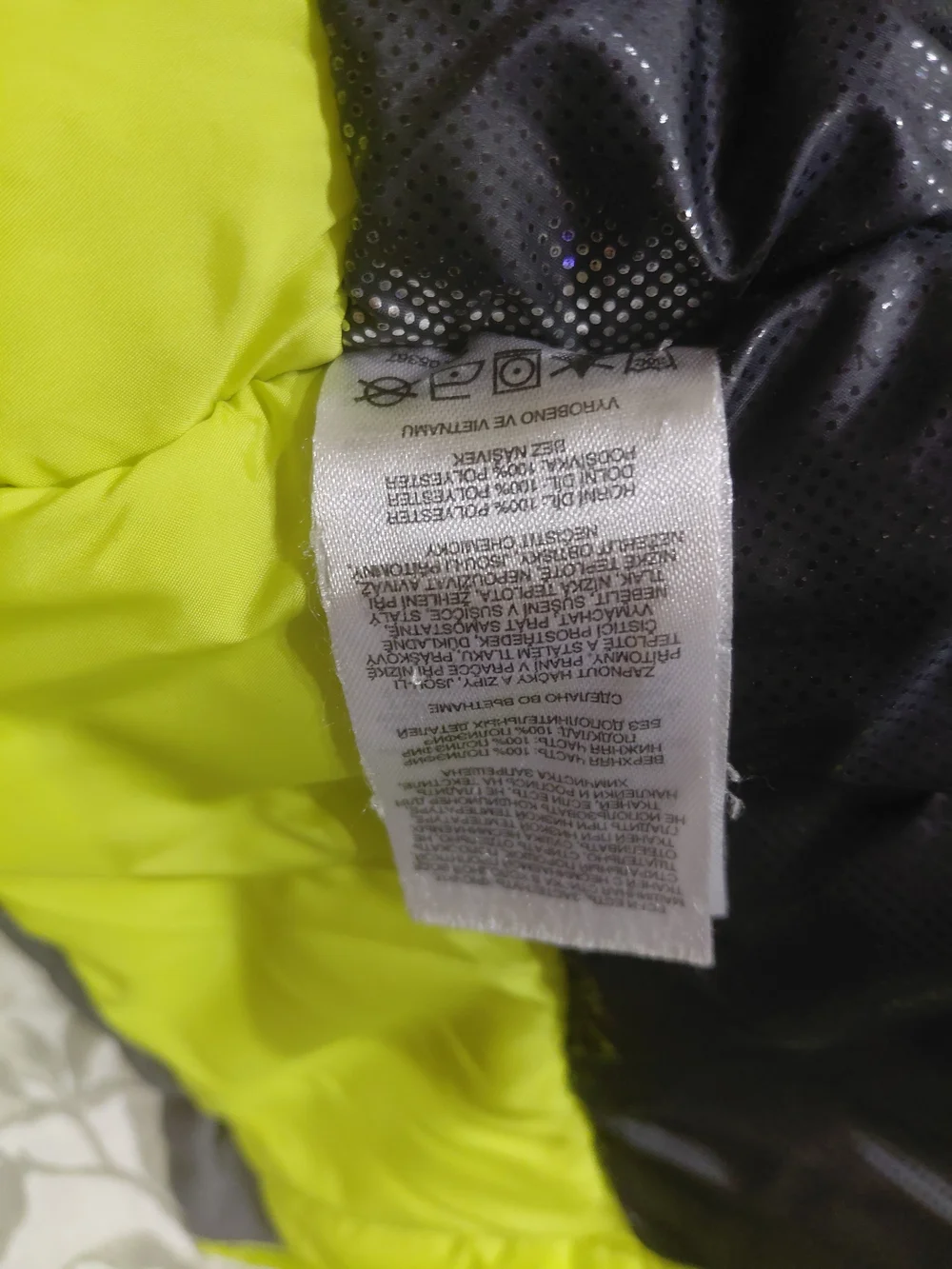 Columbia Kids' Gray & Black Hooded Winter Jacket With Neon Hood Size XXS